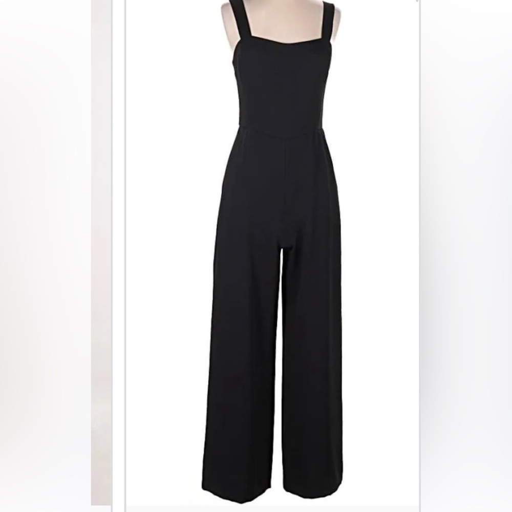 Aritzia Black Wide-Leg Jumpsuit